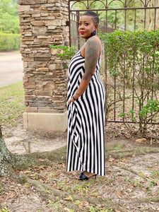 Celeste All About Stripes Maxi Dress (curvy)