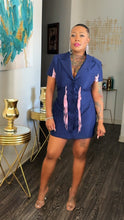 Load image into Gallery viewer, Cierra Blazer Dress (navy/pink)
