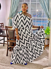 Load image into Gallery viewer, Chevron Print Maxi Dress
