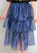 Load image into Gallery viewer, Misty Blue Tiered Skirt
