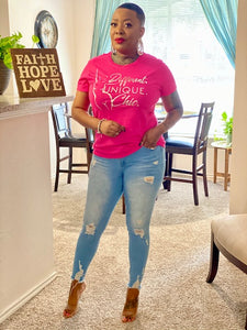 Different Unique Chic t-shirt (pink)