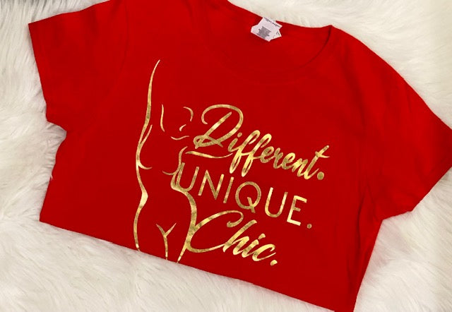 Different Unique Chic t-shirt (red)